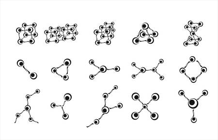 Molecule iconsのイラスト素材