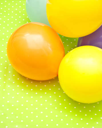 color balloons on the green backgroundの写真素材