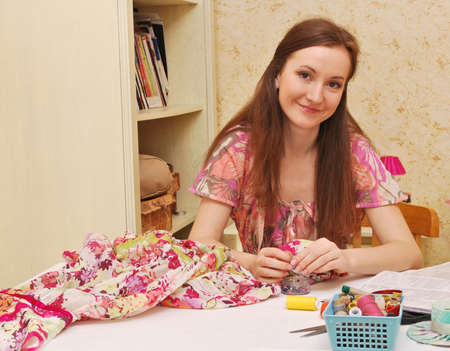 Woman seamstressの写真素材