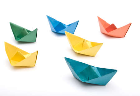 paper shipsの写真素材