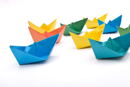 paper shipsの写真素材