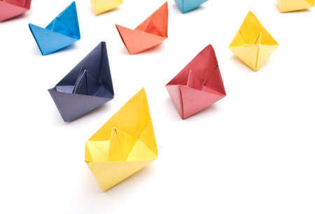 paper shipsの写真素材