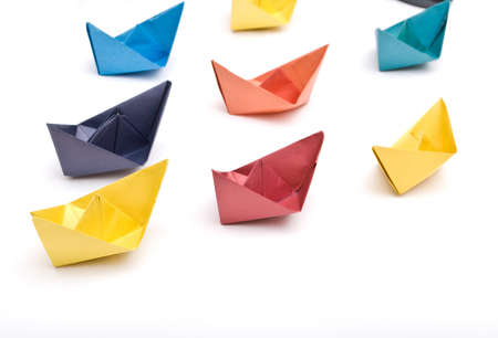 paper shipsの写真素材