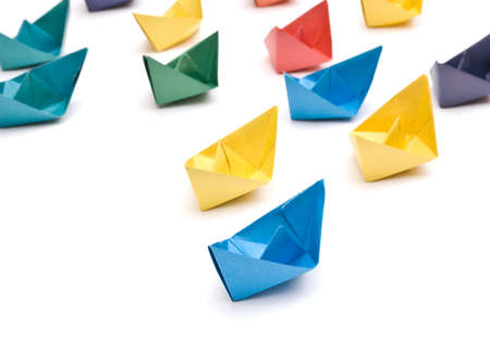 paper shipsの写真素材