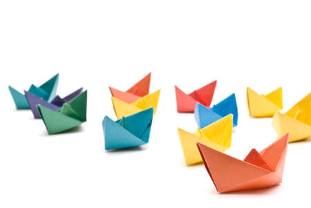 paper shipsの写真素材