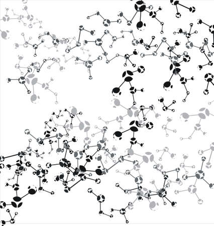 Molecule on the white backgroundの写真素材