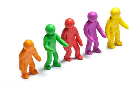 colorful plasticine guysの写真素材
