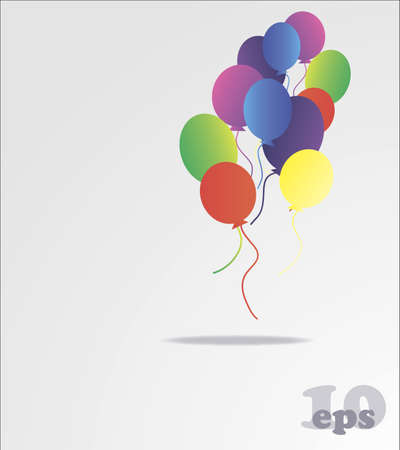 vector of background with multicolored balloons