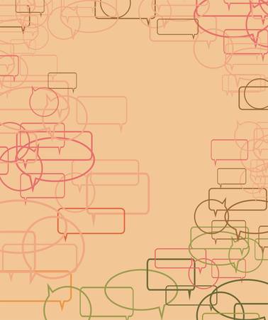 Vector vintage background made from speech bubblesのイラスト素材