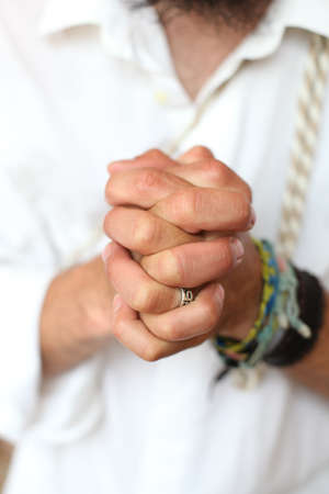 Praying hands closeupの写真素材