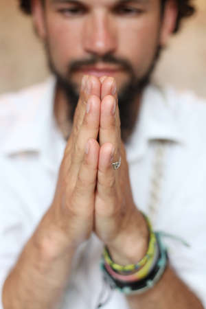 Praying hands closeup