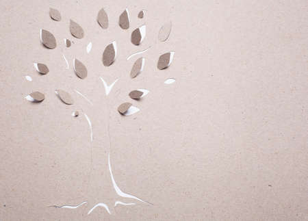 Image of abstract white tree handmade.Eco background.の写真素材
