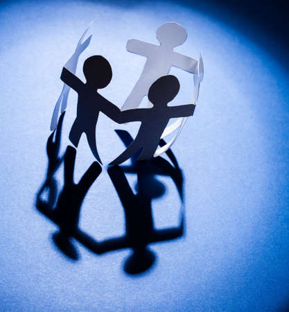 Paper team.Business concept.の写真素材