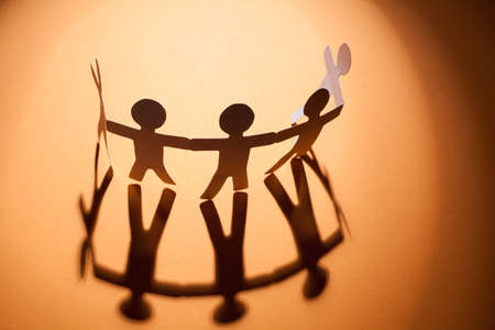 Paper team.Business concept.の写真素材