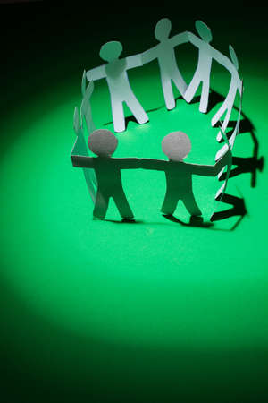 Paper team.Business concept.の写真素材