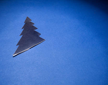 Christmas tree made of paperの写真素材