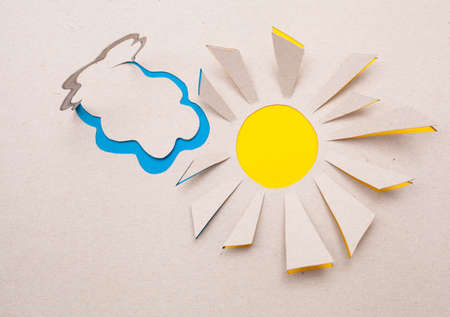 Image of abstract  sun handmade.Eco background.の写真素材