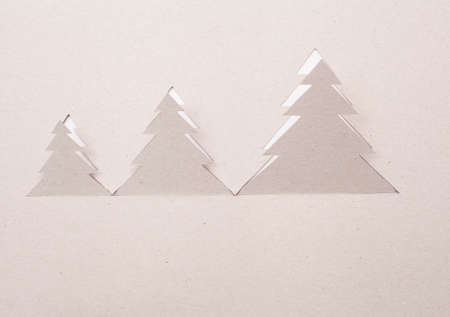 Image of fir trees handmade.の写真素材
