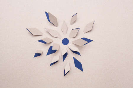 Origami  handmade cutout flower の写真素材