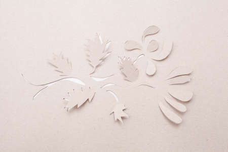 Origami  handmade cutout flower の写真素材
