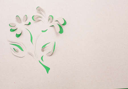 Origami  handmade cutout flower の写真素材