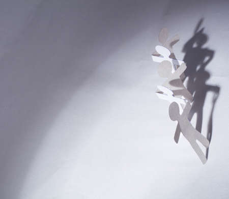 Partnership of paper team linked together.の写真素材