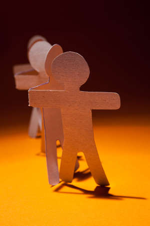 Partnership of paper team linked together.の写真素材