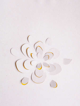 Origami  handmade cutout flower の写真素材