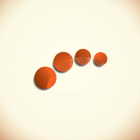 Modern business circle origami styleのイラスト素材