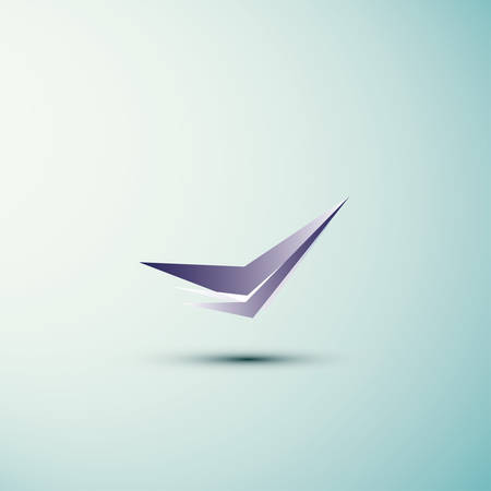 Abstract angle symbol with a shadowのイラスト素材