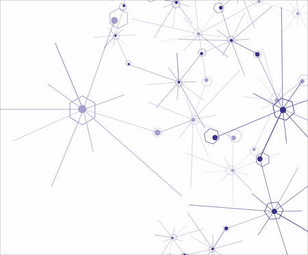 Molecular structures over the white background, vector illustrationのイラスト素材