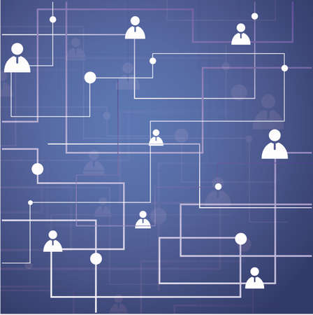 Abstract Human connection  over the white backgroundの写真素材