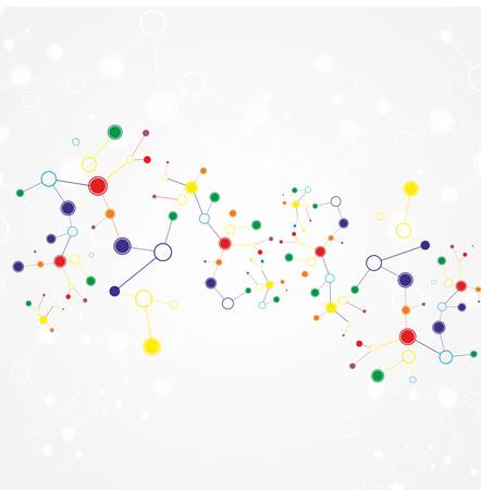 Medical modern infographic design. Abstract molecular structure.のイラスト素材