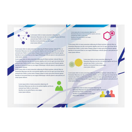 Business brochure template on the grey background.のイラスト素材