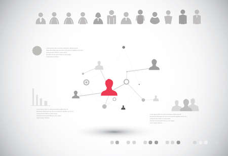 Abstract human connection on the gray background.の写真素材