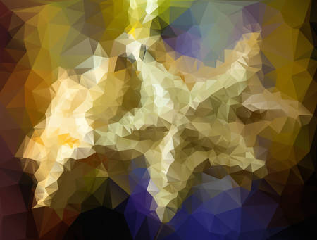 Vector illustration of Christmas golden glowing starsのイラスト素材