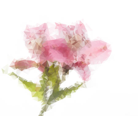 Vector illustration of flower consisted of trianglesのイラスト素材