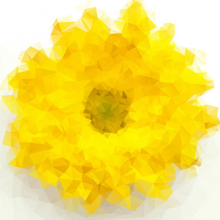 Vector illustration of flower consisted of trianglesのイラスト素材