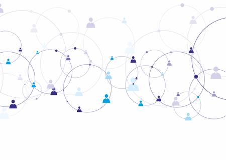 Human Connections over the white illustrationのイラスト素材