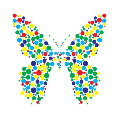 illustration of butterfly against the white backgroundのイラスト素材