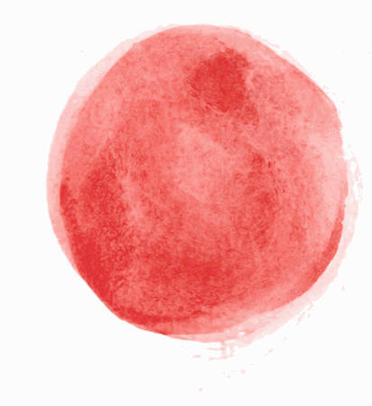 Watercolor paint circle on the white backgroundのイラスト素材