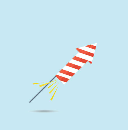 Pyrotechnic rocketのイラスト素材