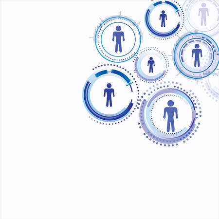 Human model connectionのイラスト素材