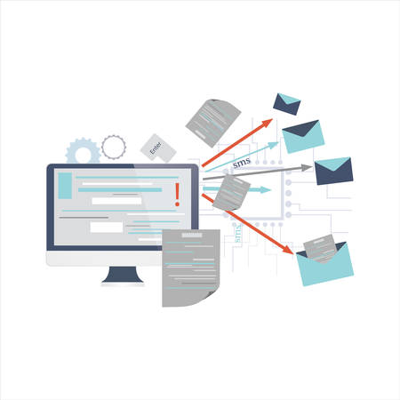 Icon of sending post, e-mail, spamのイラスト素材