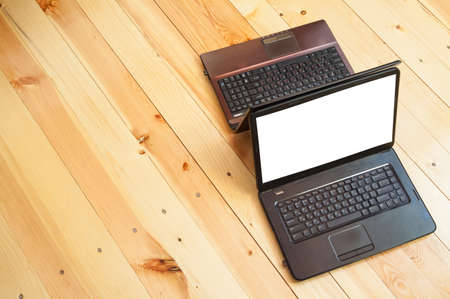 Open laptopsの写真素材