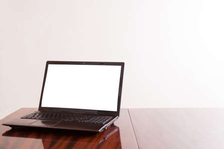 Open laptop with isolated screenの写真素材