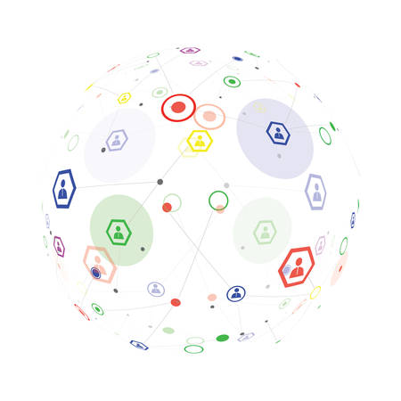 Human globe connectionのイラスト素材