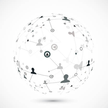 Human globe connectionのイラスト素材