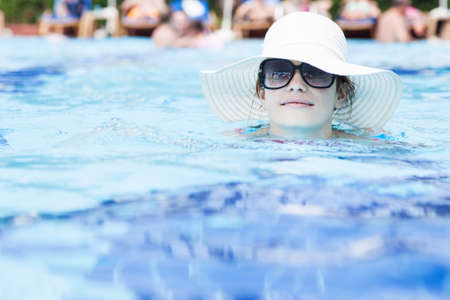 Woman in the swimming pool