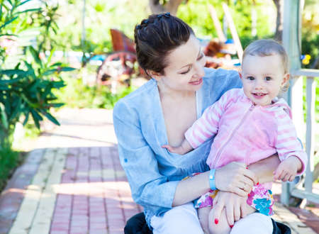 Happy mother and daughterの写真素材